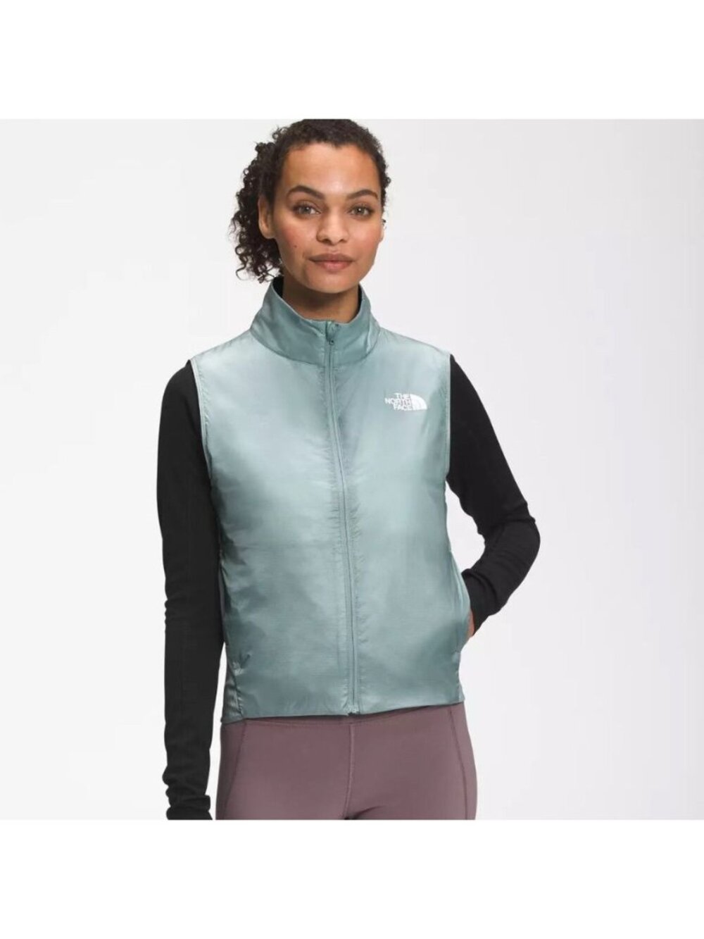 NWT North Face Lightweight Hiking Vest XS Silver Blue Mint Women NEW Hike Run
